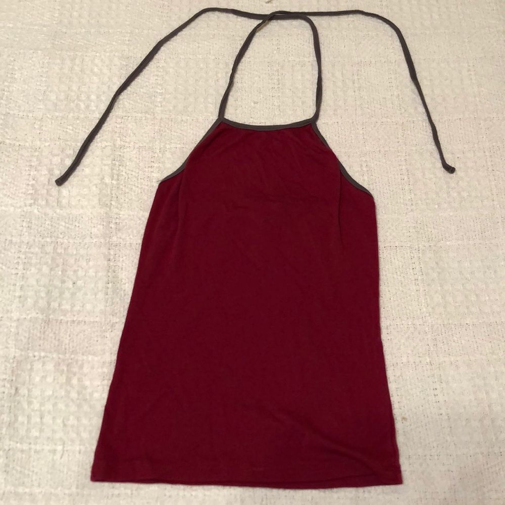 Maroon Halter Top